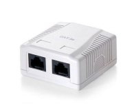 Equip gniazdo natynkowe 2xRJ45 kat.5e białe - 158090 - zdjęcie 1